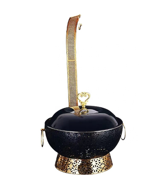 Buffet Banquet Chafing Dish with Lid 8L Matte Black 001BL