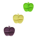 Plastic Sectioned Appetisers Plate Apple Design 22 x 25 cm Assorted Colours 0041
