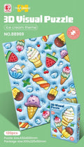 88969 3D Visual Ice Cream Puzzle - 120pcs Colorful Jigsaw for Kids