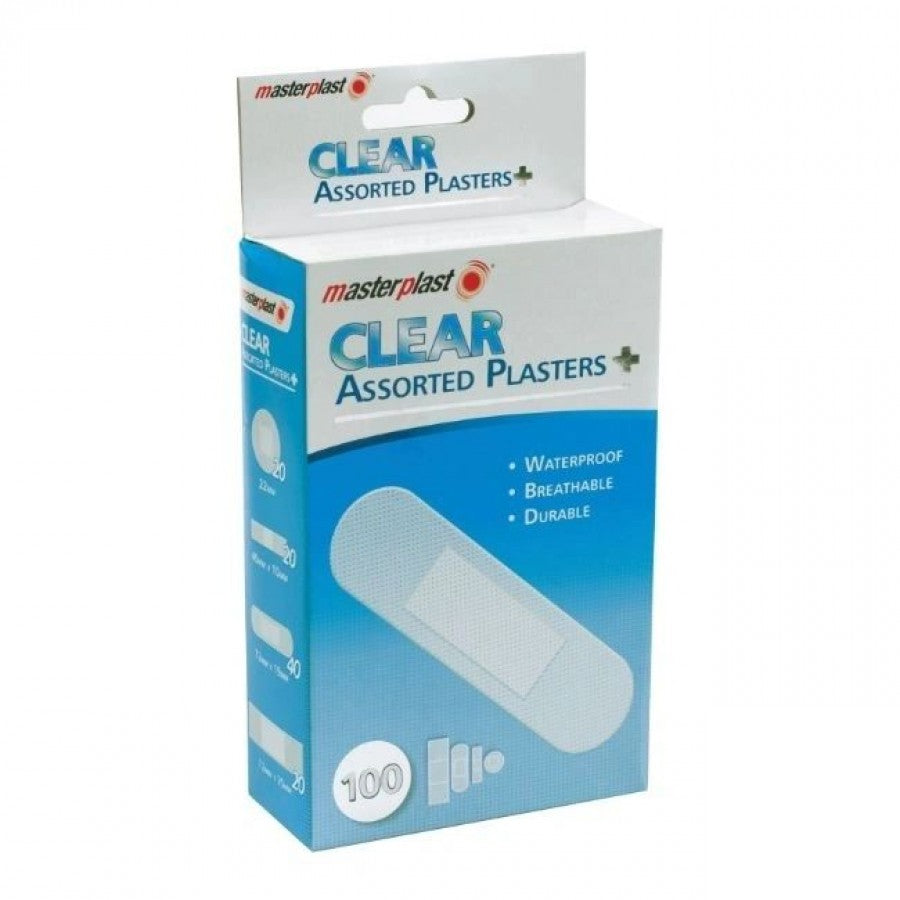 MP1068 12 PACK ASST CLEAR PLASTERS 100pk