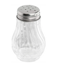 Clear Ribbed Glass Sugar Spices Cheese Jar Dispenser 10 x 5 cm 0469