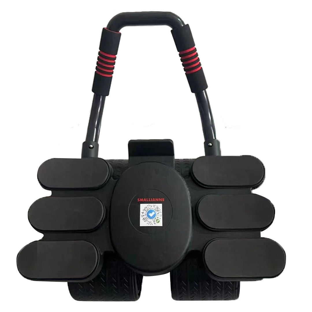 0605-31002 Automatic Rebound Ab Roller | Abdominal Trainer with Elbow Support Knee Mat | Double Wheel Stability for Core Workout