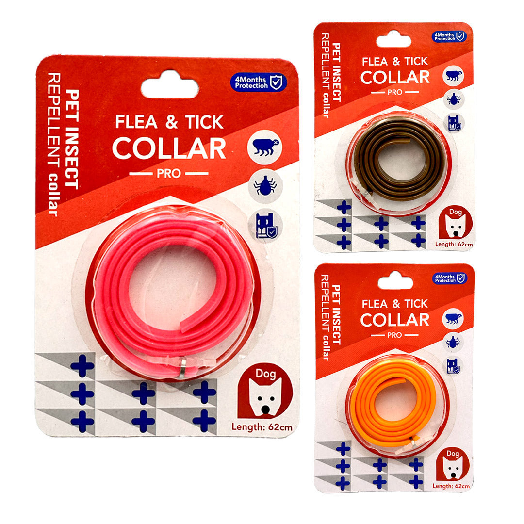 0808-2196 Flea & Tick Repellent Collar for Dogs – 4 Months Protection | Adjustable 62cm Length