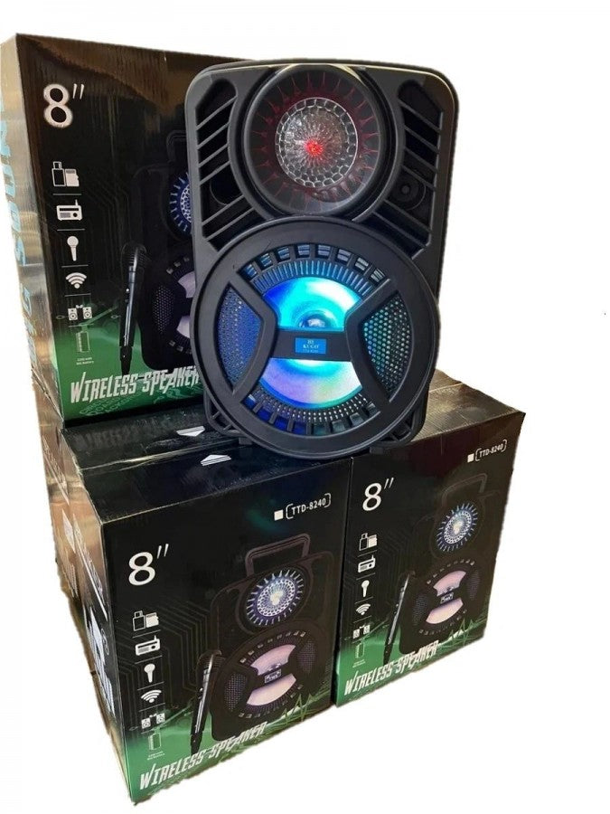 TTD-8240 Wireless 8" Speaker Bluetooth Radio Etc
