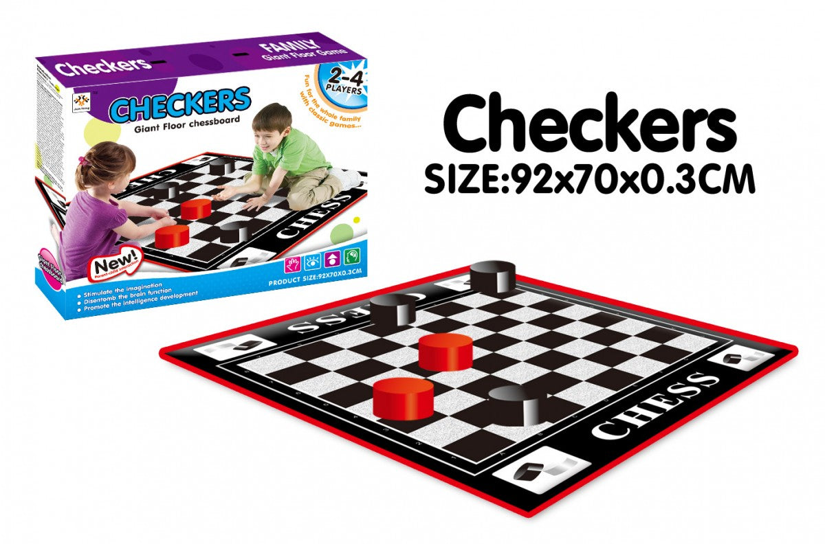 2018-1 Checkers Giant Floor Chessboard Game 92x70x0.3cm