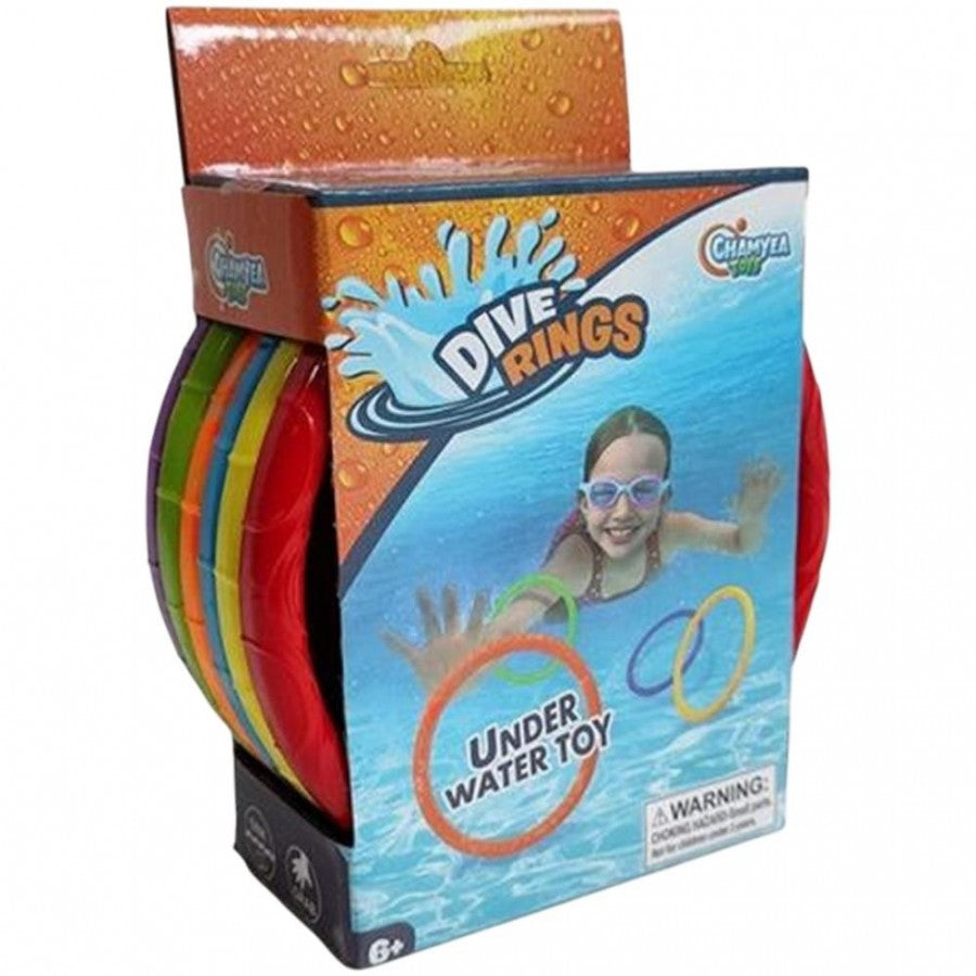 CY-A103Z 6Pcs Flexible Diving Rings | Sinking Pool Toys for Underwater Fun