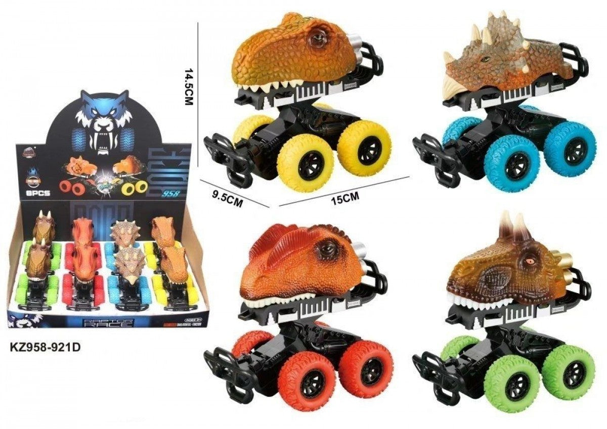 KZ958-921D x8 Friction Dino Cars 4 Designs