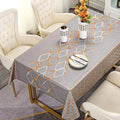 Durane Plastic Table Cover Roll Grey Orange White Pattern Design 1.37 x 20m DE-8335D 10270