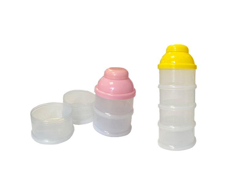Mini Sectioned Plastic Snack Food Storage Bottle with Lid 19 x 7.5cm Assorted Colours 1086