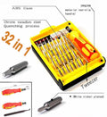 32 in 1 Precision Screwdrivers Set Electronics Slotted Star Torx Hex Philips Inc Tweezers 1021