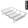 SQ Durane Metal Kitchen Dish Drainer 48 x 32 x 8 cm Black 11019