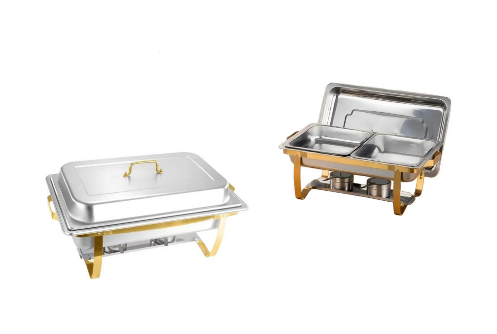 Buffet Banquet Chafing Dish with Lid 9.5L Double Compartment 1107HG