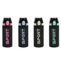 Durane Eyun® Black Plastic Sports Gym Water Drinking Bottle with Straw and Carry Loop 500ml Assorted Colours 11701