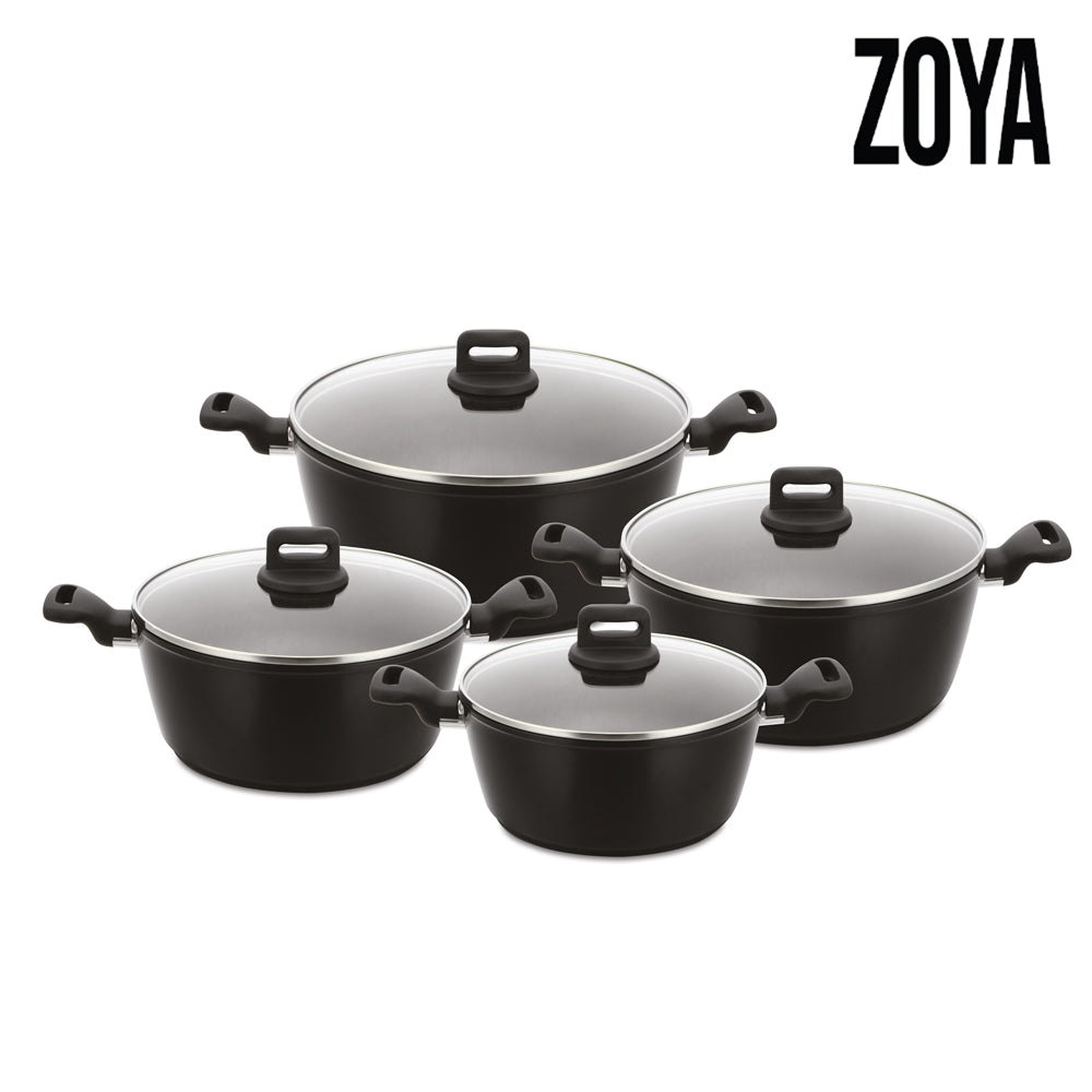 SQ Professional Zoya Forged Stockpot Set of 4 Black 11709