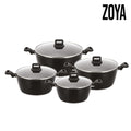 SQ Professional Zoya Forged Stockpot Set of 4 Black 11709