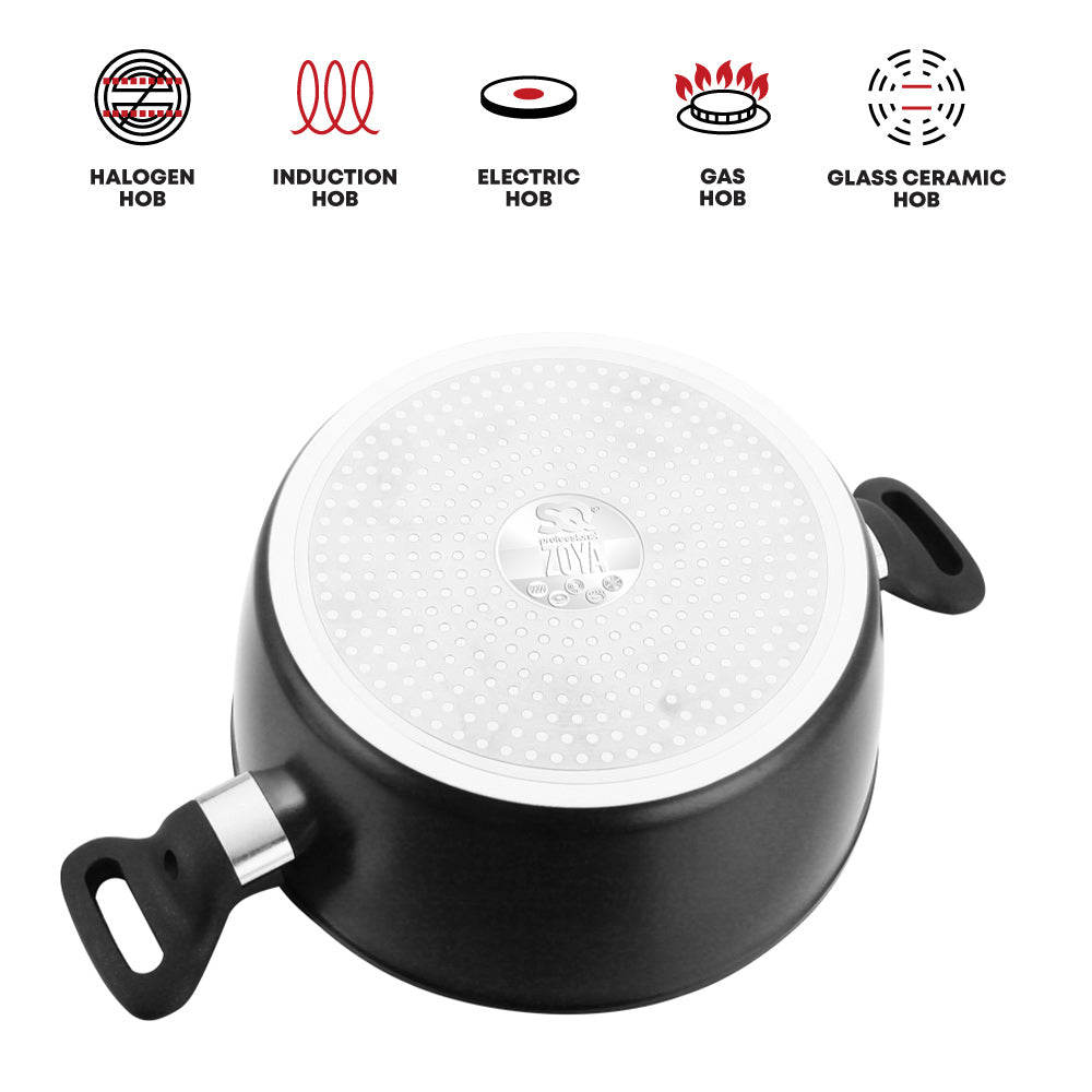 SQ Professional Zoya Forged Stockpot Set of 4 Black 11709