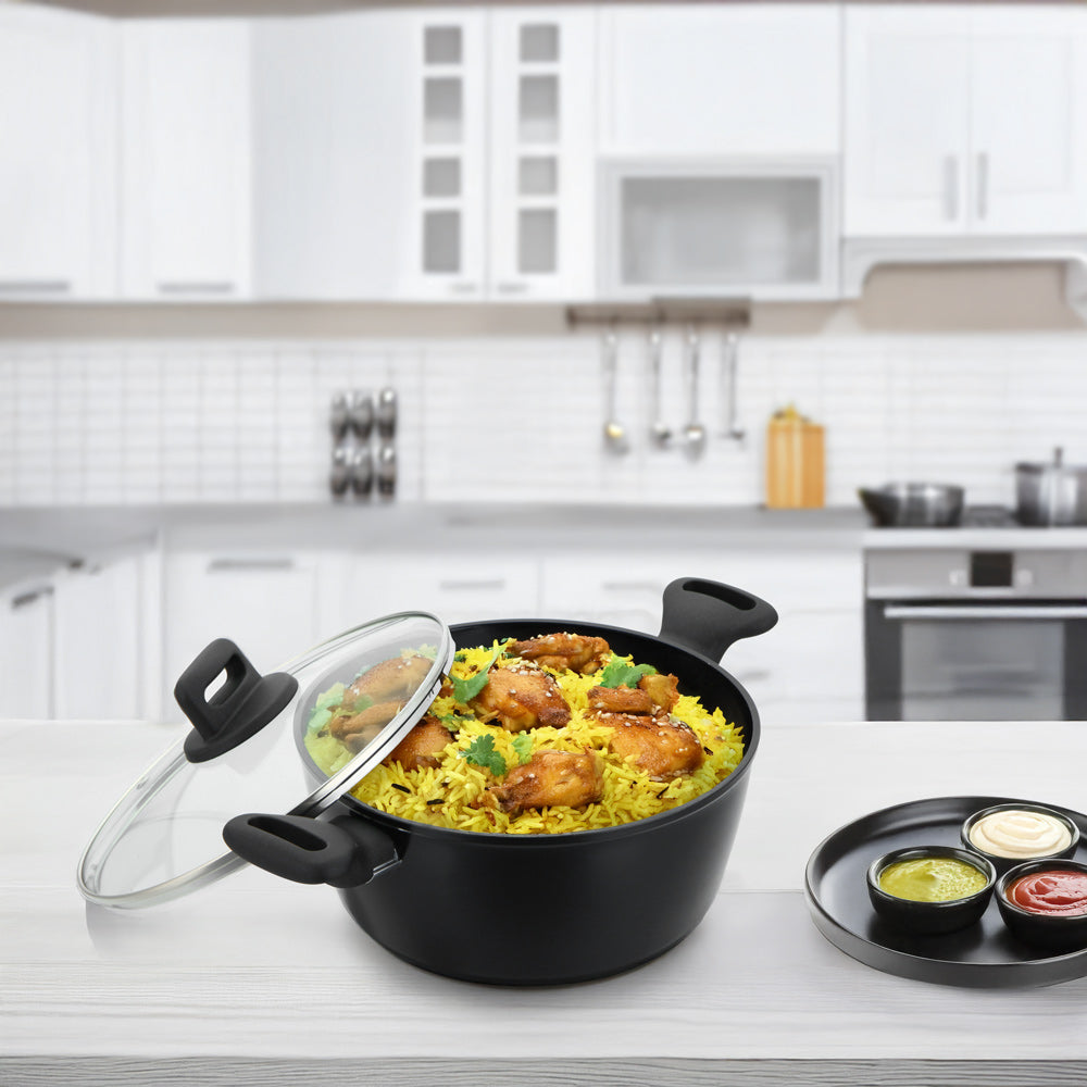 SQ Professional Zoya Forged Stockpot Set of 4 Black 11709