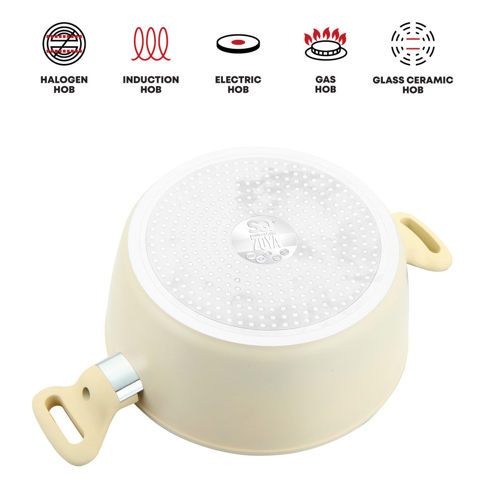 SQ Professional Zoya Forged Stockpot Set of 4 Cream 11711
