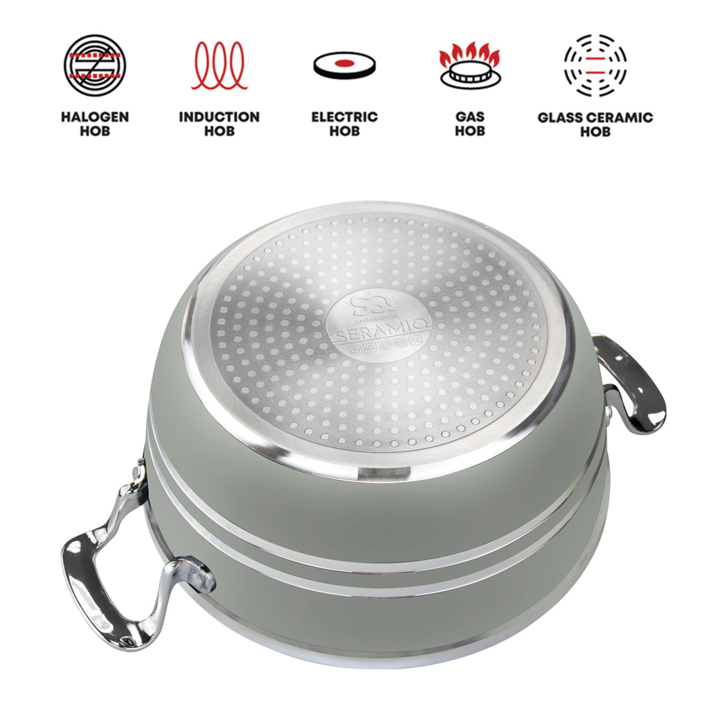 SQ Professional Seramiq Mianra Diecast Stockpot Set of 5 Moonstone 11725