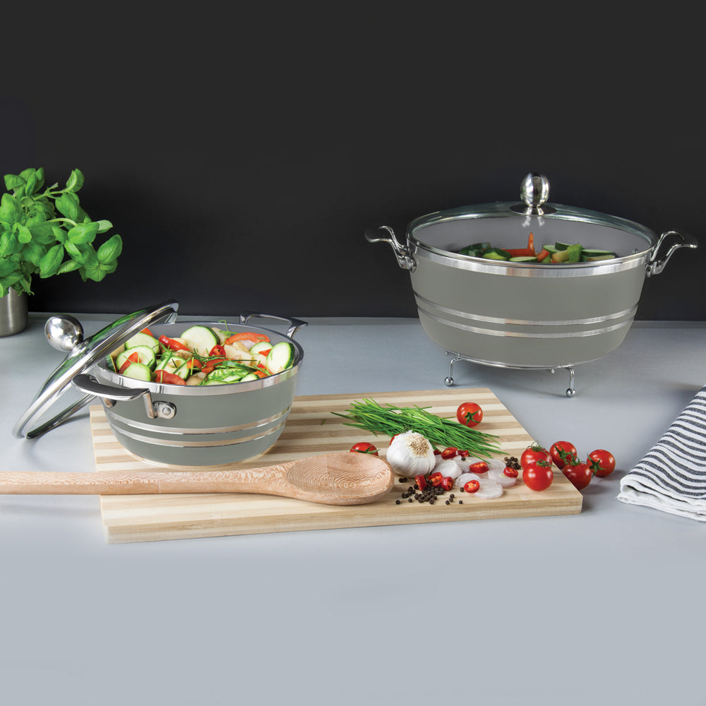 SQ Professional Seramiq Mianra Diecast Stockpot Set of 5 Moonstone 11725
