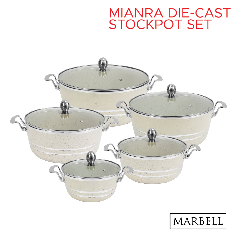 SQ Professional Seramiq Mianra Diecast Stockpot Set of 5 Howlite 11728