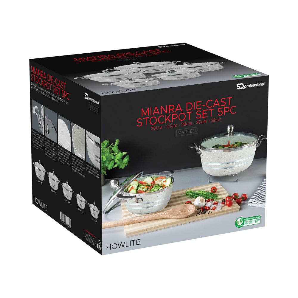 SQ Professional Seramiq Mianra Diecast Stockpot Set of 5 Howlite 11728