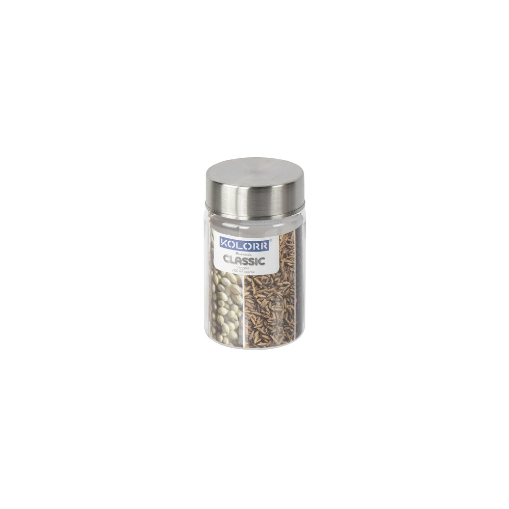 Kolorr Classic PET Plastic Food Storage Jar 200ml 11772