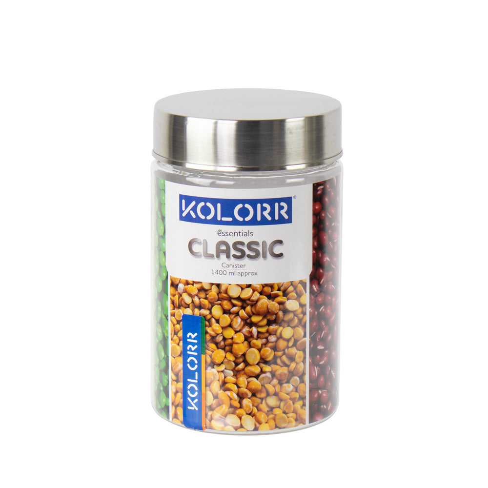 Kolorr Classic PET Plastic Food Storage Jar 1400ml 11776