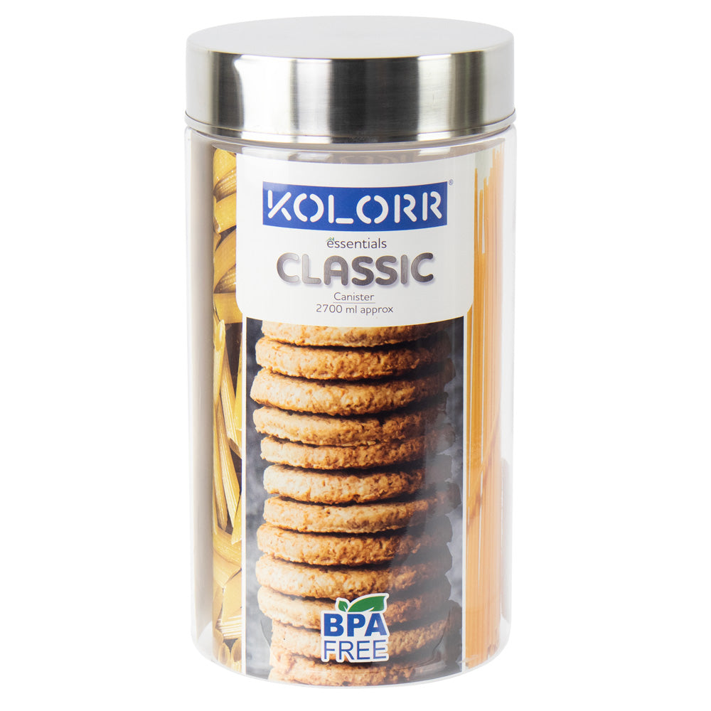 Kolorr Classic PET Plastic Food Storage Jar 2700ml 11778