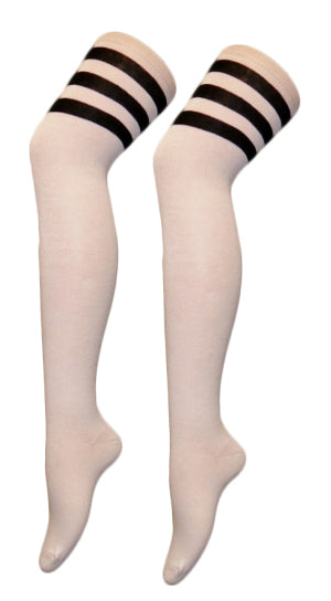 Crazy Chick 3 Stripe Referee OTK White With Black