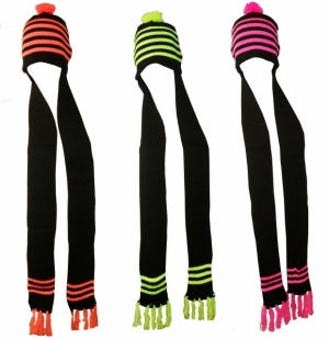 12 Pcs Luminous Combo Hat With Scarf