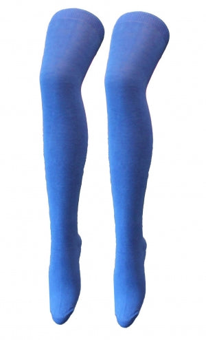 Crazy Chick Plain Turquoise OTK Socks