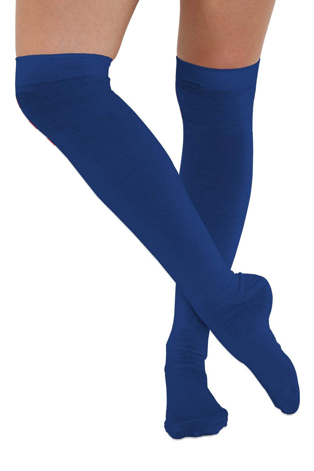 Crazy Chick Plain Navy OTK Socks