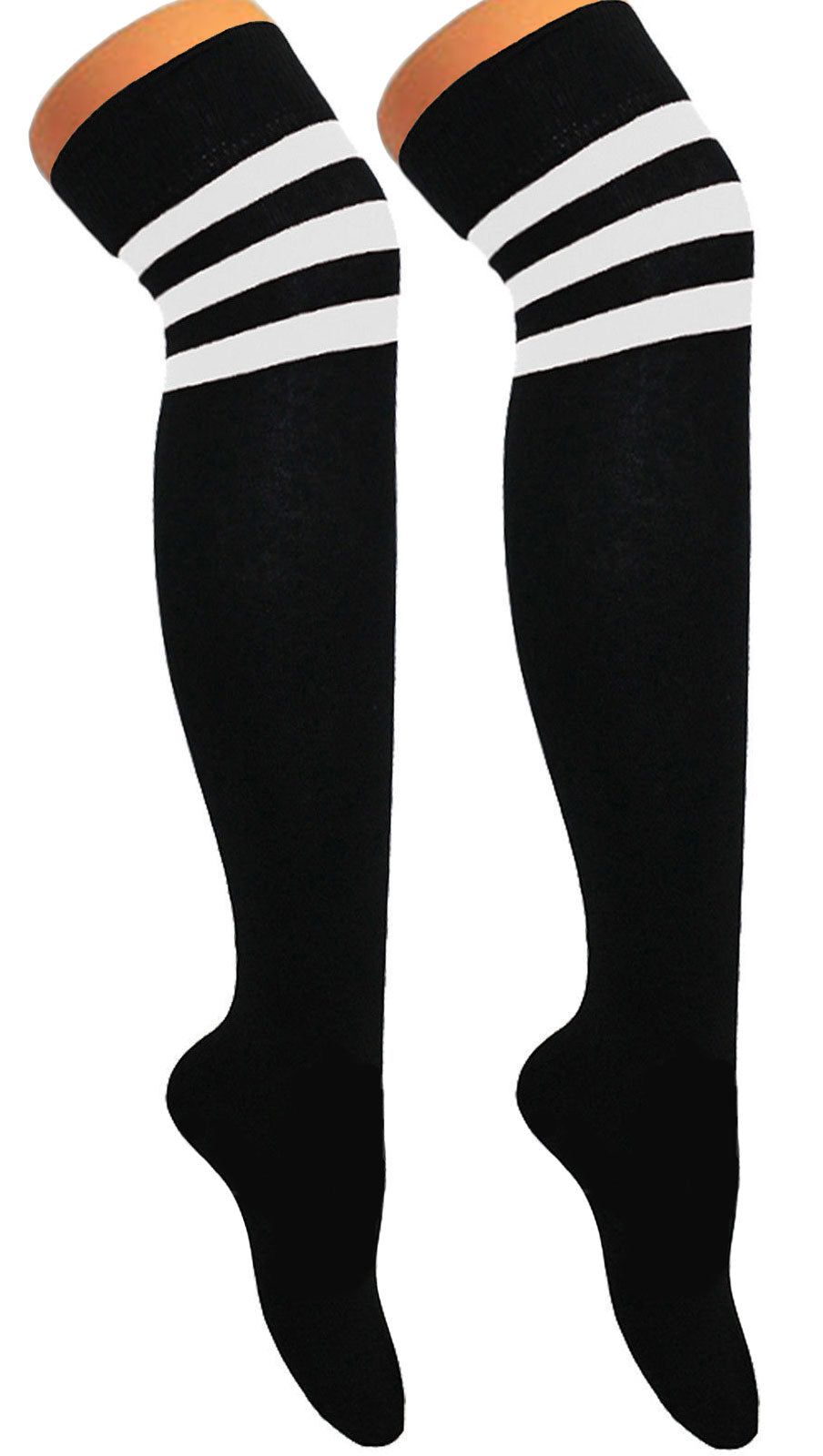 Crazy Chick 3 Stripe Referee OTK Black With White