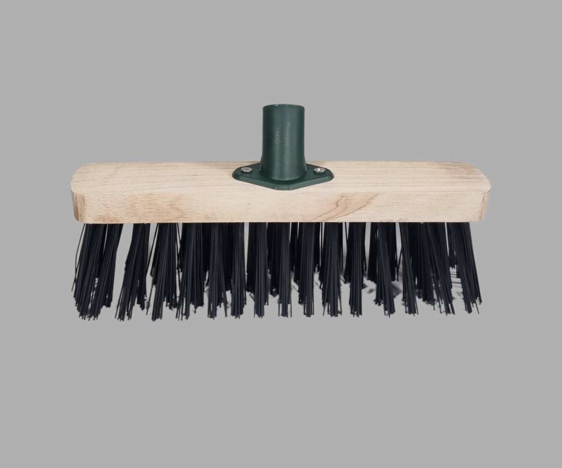 KP 12" PVC Synthetic Bristles Brush Broom Head Black 0790 / KPBLACK12S