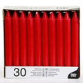 Table Candles 8" Pack of 30 Red 13700