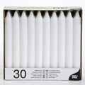 Table Candles 8" Pack of 30 White 13705