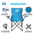 Foldable Outdoor Garden Camping Chair with Carry Bag 50 x 50 x 80 cm Blue 1435