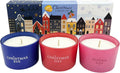 PAN0745 85G SEASONAL CANDLES - CHRISTMAS DAY, XMAS EVE, BOXING DAY - Pack of 3