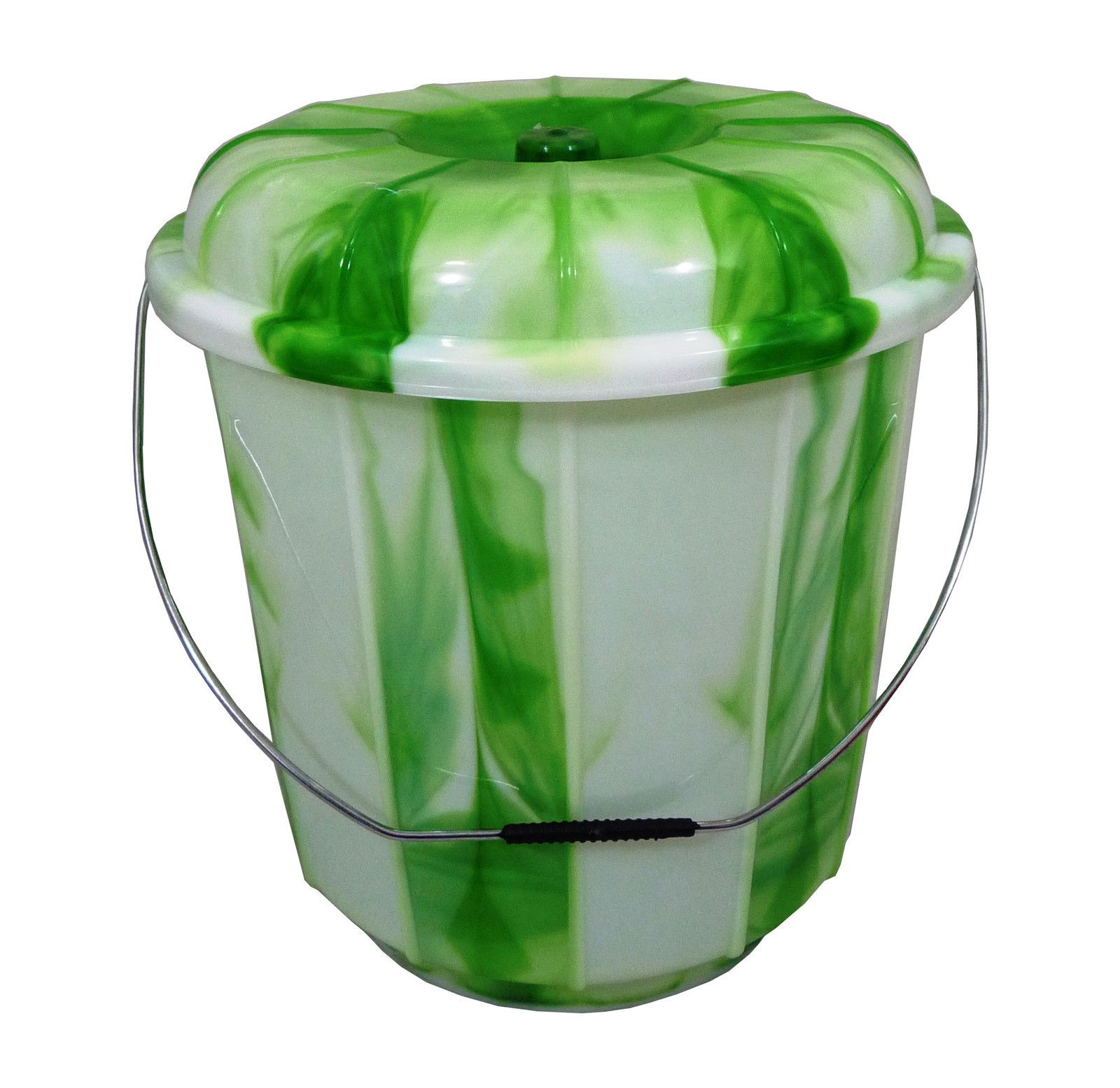 25 Litre Tie Dye Design Plastic Bucket Bin With Lid Household Use Bucket Assorted Colours 786986 A