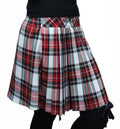 Crazy Chick Adult Pleated Front Dark Green Red White Tartan Skirt (16 Inches)