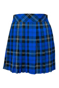 Crazy Chick Adult Pleated Front Royal Blue Tartan Skirt (16 Inches)
