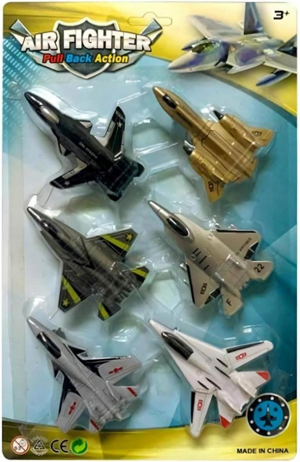 Y6677-4A 6Pk Fighter Jet Card Toy