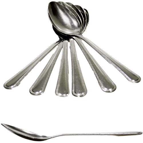 Metal Kitchen Tea Spoons 15 x 3.3 cm Pack of 12 7197 A