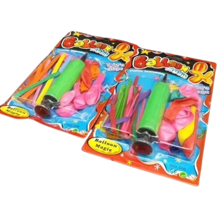 GT-644 Pack of Balloons And Pump Different Designs(for 6)