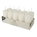 Pillar Candles 90 x 40mm Pack of 10 White 17915