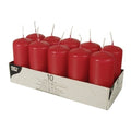 Pillar Candles 90 x 40mm Pack of 10 Red 17918