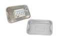Disposable Rectangular Smooth Wall Aluminium Foil Roasting Tray 19 x 29 x 4.5cm  Pack of 8 18010J
