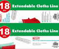 Outdoor Garden Retractable Washing Line Reel Five Line 18 Metre 37 x 7 x 7cm 18M5L / 1310 A