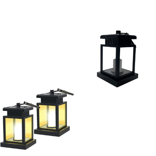 Solar Powered Lantern with Peg Clip Garden Decoration Light Candle Design 6700
